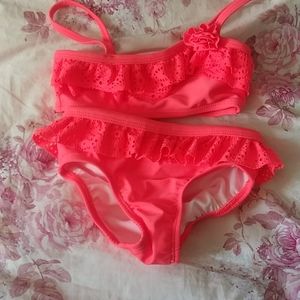Baby Girls Neon orange bathing suit